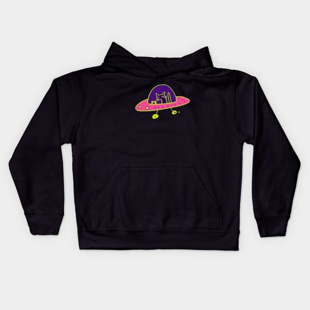 space cat Kids Hoodie by saburban